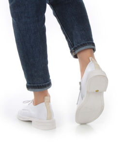 03-HP9962B WHITE Полуботинки женские (натуральная кожа)