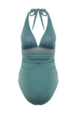 TRENDYOLMILLA Siyah V Yaka Toparlay?c? Regular Mayo TBESS24MA00073 фото 8