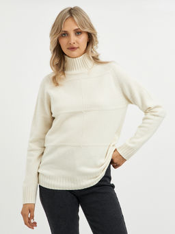 водолазка женская из шерсти в воротником стойка