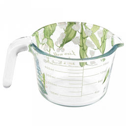 Кружка мерная стеклянная Ландыши 700мл, 18х13х9см, боросиликатное стекло, с деколью (Китай) - Домашняя мода фото 2