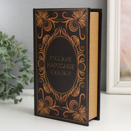 Шкатулка книга - сейф «Русские народные сказки», дерево, искусственная кожа, 21×13×5 см