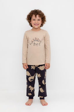 К 1606/темно-бежевый,дино пижама дет - Crockid фото 5