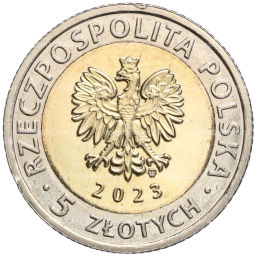 Монета 5 злотых 2023 года Польша Открой для себя Польшу  Монастырь цистерцианцев в Гостьково