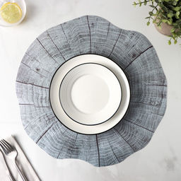 Цена за 12 шт. Салфетка сервировочная на стол «Спил», 38×39 см, серая