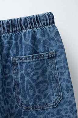 JEANS WIDE LEG ANIMAL PRINT / Azul - Zara фото 4