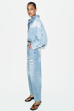 JEANS Z1975 BAGGY ENCAJE ROTOS / Azul medio