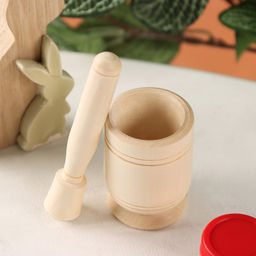 Цена за 2 шт. Основа для росписи «Ступка с пестиком», дерево, 4.5×7 см