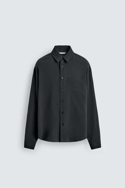 CAMISA FLUIDA RELAXED FIT / Negro - Zara фото 7