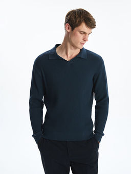 Polo Yaka Erkek Triko Kazak