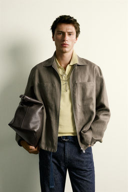 SOBRECAMISA 100% LINO CREMALLERA / Vis?n - Zara фото 2