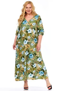Платье Celentano 5048 оливково-зеленый цветочный принт
