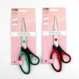 Цена за 2 шт. Ножницы универсальные, скошенное лезвие, 8.2", 21 см, МИКС