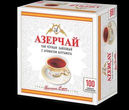 Azercay. Черный с бергамотом карт.упаковка, 100 пак.