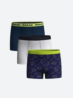 Bask?l? Erkek ?ocuk Boxer 3l?