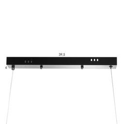 Светильник «Волны» LED 32 Вт 6000К чёрный 100×18-85 см