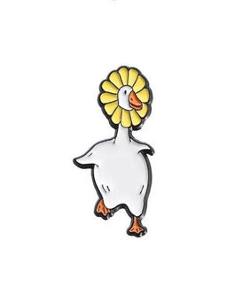 Значок металлический iLikeGift "Flower goose"