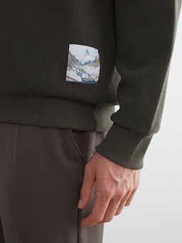 Fermuarl? Dik Yaka Erkek Sweatshirt