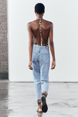 ZW COLLECTION BOOTCUT HIGH-WAIST CROPPED JEANS - Zara фото 6