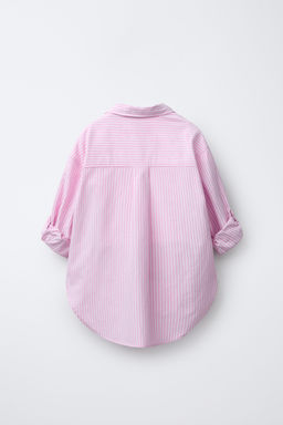 PACK CAMISA RAYAS CON CAMISETA RIB CUELLO CONTRASTE / Rosa - Zara фото 3