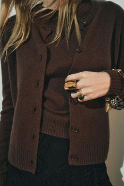 100% WOOL BASIC CARDIGAN - Zara фото 19