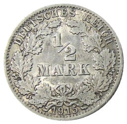 1/2 марки 1915 года A Германия