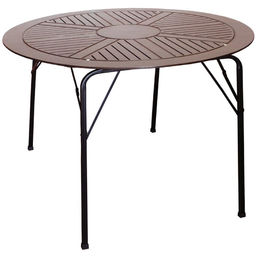 Стол складной «Бистро», 115×115×79 см, металл, дерево, коричневый