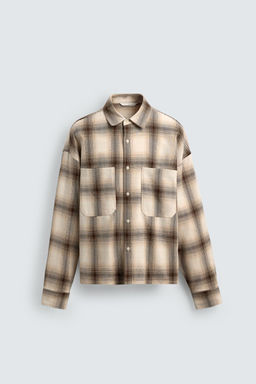 TEXTURED CHECK SHIRT - Zara фото 6