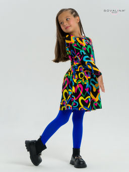 Платье Эля яркие сердца на черном - Sovalina фото 3