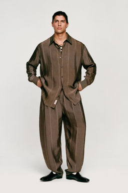 PANTAL?N JACQUARD CUPRO WILLY CHAVARRIA X ZARA / Verde gris фото 2