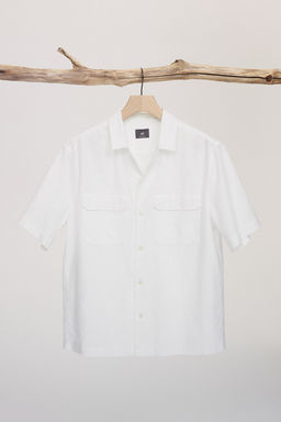 Camisa cargo en mezcla de lino Regular Fit - H&m фото 5