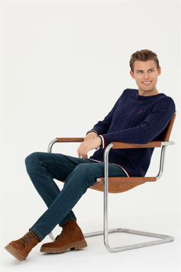 Мужской темно-синий свитер - U.s. polo assn фото 11