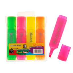 Набор маркеров-текстовыделителей, 4 цвета, 5 мм