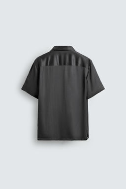 CAMISA SATINADA RELAXED FIT / Gris - Zara фото 9