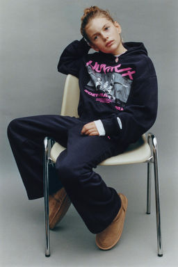 KPOP DEMON HUNTERS NETFLIX  WIDE-LEG FLEECE TROUSERS - Zara фото 5