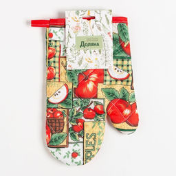 Варежка-прихватка Доляна Яблоня 23*15 см, 100%пэ  фото 4