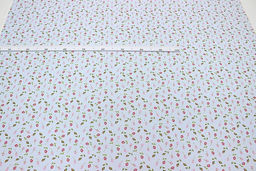 Поплин Премиум (Digital) Изящные розочки цв.св.небесно-голубой, ш.1.45м, хлопок-100%, 130гр/м.кв - Купава фото 4