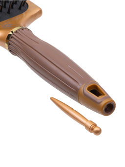 Kristaller Расческа для волос массажная C18-X1, нейлоновые штифты, коричневый  фото 3