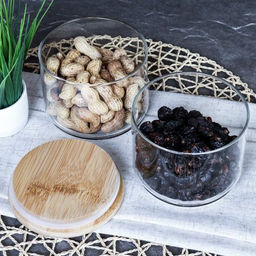 Банка для хранения 2-х ярусная бамбуковая крышка 8 см / LCSC22-8/уп 40/ - Галеонтрейд фото 5