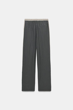 STRIPED VISCOSE BLEND TROUSERS - Zara фото 10