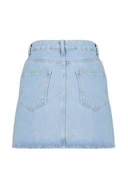 TRENDYOLMILLA Limited Edition Mavi More Sustainable Y?rtmacl? Mini Denim Etek TWOSS23ET00347  фото 10