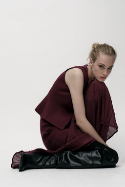 COMBINED PLEATED KNIT SKIRT - Zara фото 3