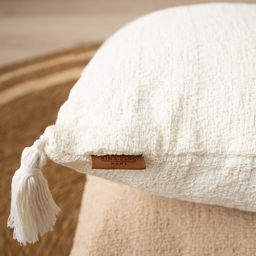 Наволочка декоративная с кисточками SL Home TASSEL, 4545 см, молочная - Sima-land home фото 3