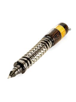 Необычная ручка Амортизатор, украшенная деревом и янтарём