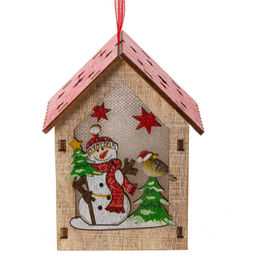 Изделие декоративное подвесное "Домик" с подсветкой, L7 W5 H9,5 см, 2в.