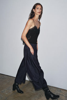 ZW COLLECTION VOLUME DENIM TROUSERS - Zara фото 4