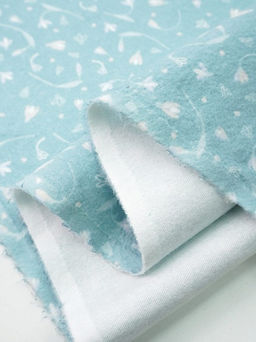 Фланель Подснежники цв.св.бирюзово-мятный, ш.0.95м, хлопок-100%, 180гр/м.кв - Купава фото 2