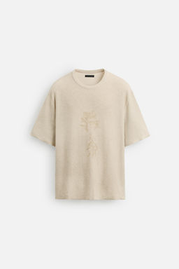SPRAY PRINT KNIT T-SHIRT - Zara фото 7