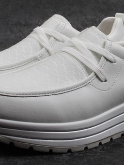 03-A1011-9 WHITE Полуботинки спортивные женские (натуральная кожа)