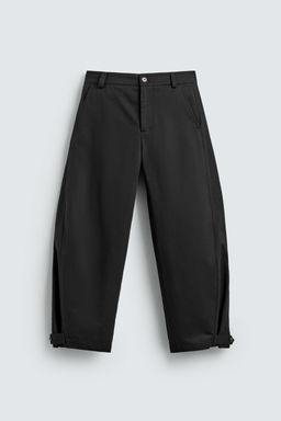PANTAL?N RELAXED FIT BAJO AJUSTABLE / Negro - Zara фото 7