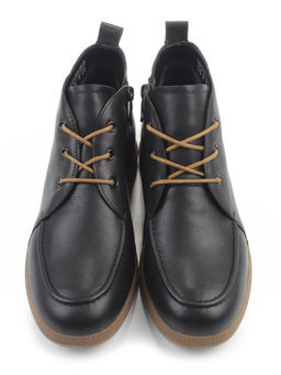 01-S77-98 BLACK Ботинки демисезонные женские (натуральная кожа, байка) - Фабричный китай фото 4